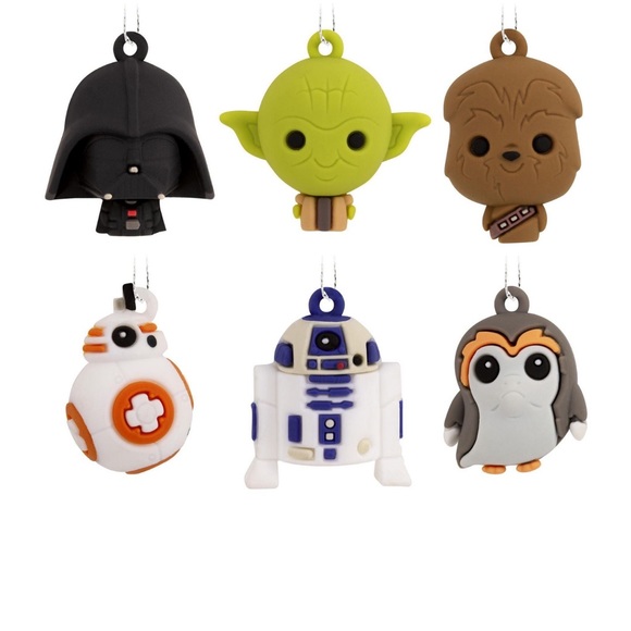 NIB Hallmark Mini Christmas Ornaments Star Wars Shatterproof, Set of 6 - Picture 2 of 4
